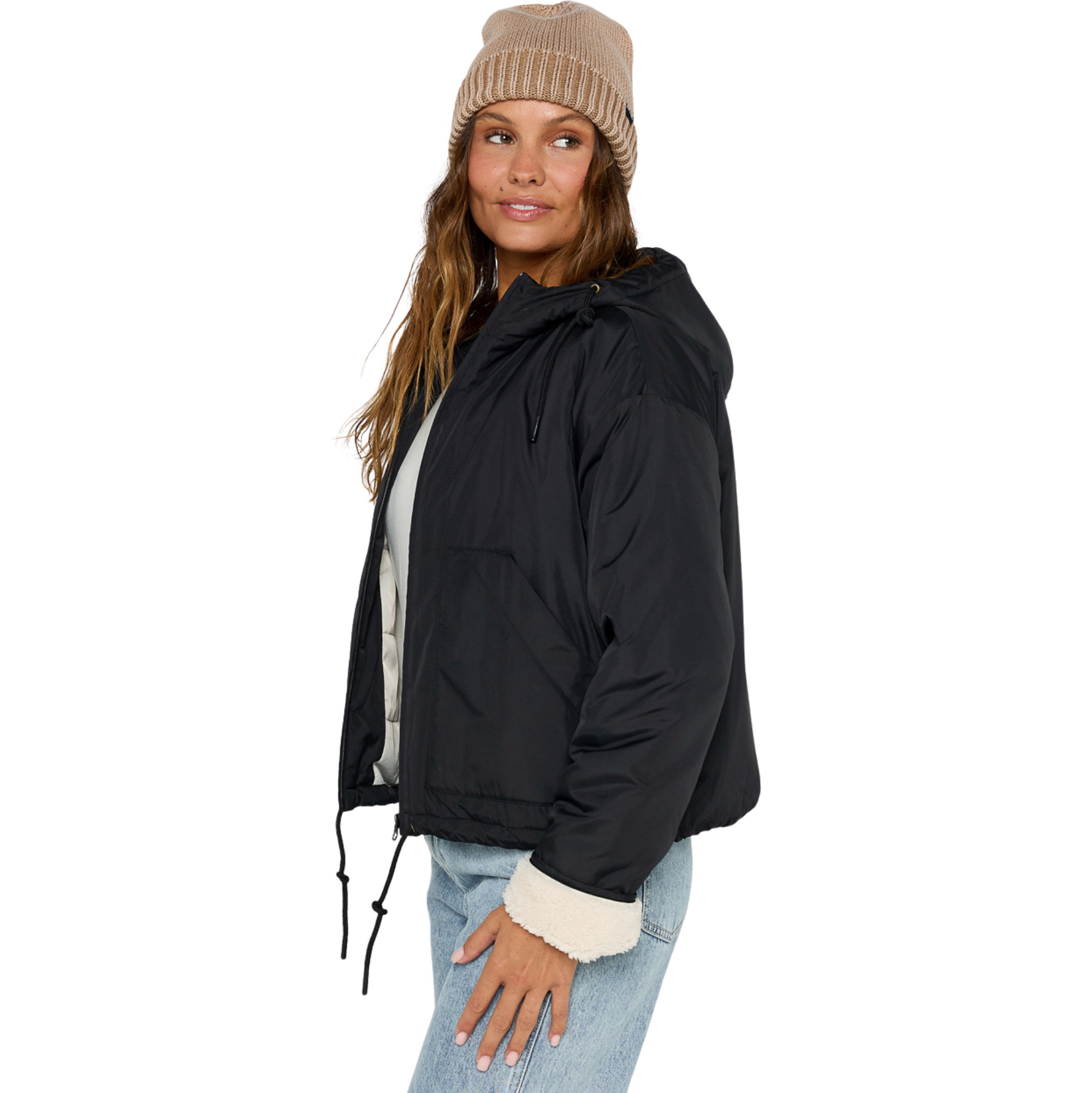 2025 Rip Curl Womens Keepsakes Bomber 03CWJA - Washed Black